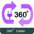 Cable de 3 metros giratorio 360º