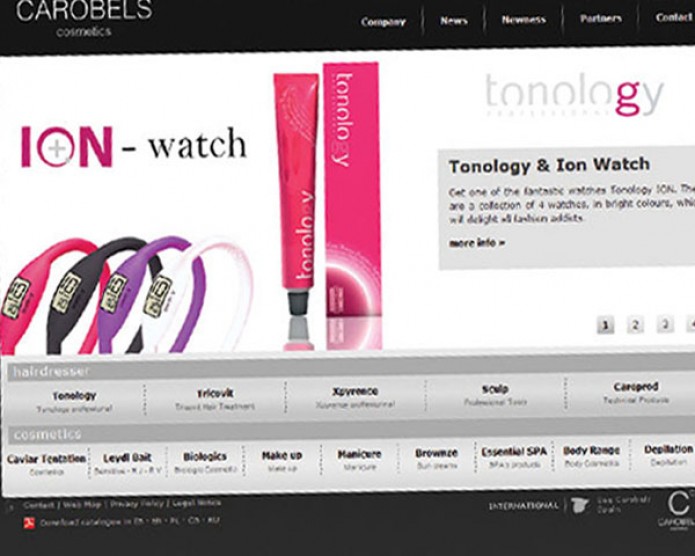 Carobels cosmetics restyled its website